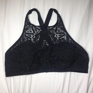 TARGET BRAND BLACK HALTER MESH BIKINI TOP